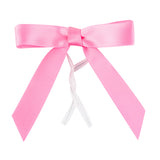 Bows, Twist Tie, Gift Tek 3 x 2.50 Inch, Pink, Polyester Satin, Pre-Tied,100 - 1 EACH