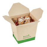 Containers, Noodle Take-Out, Sustain 26 Ounce, PLA-Lined Bamboo Paper, 4 x 3.50 x 4 Inch, Square,50 - 1 EACH