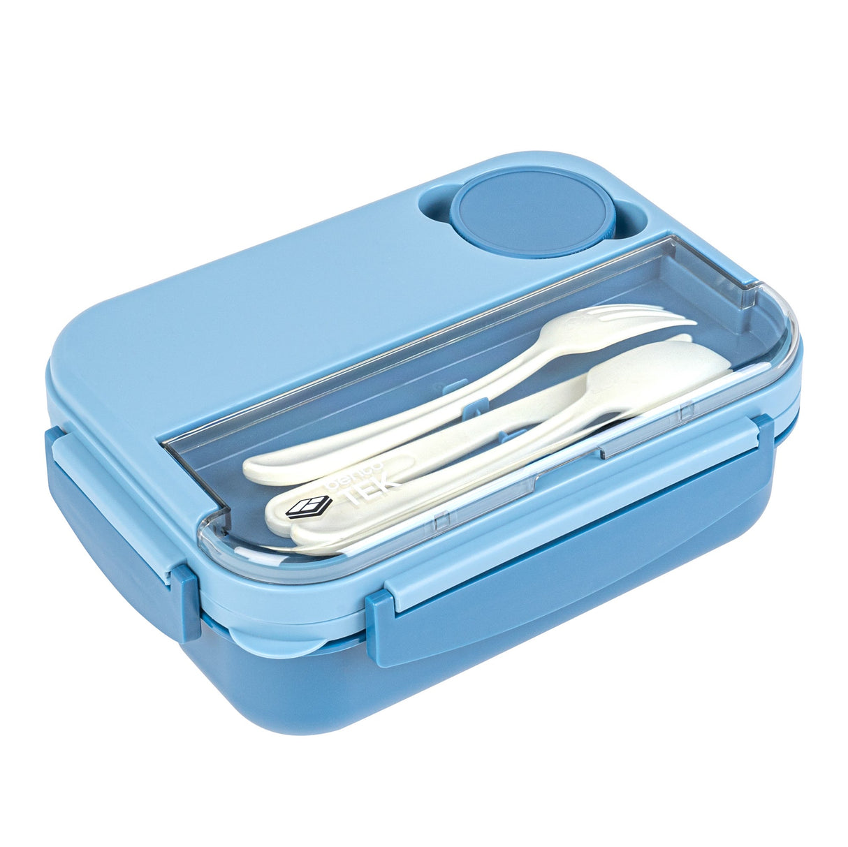 Box, Lunch, Bento Tek 44 Ounce, Microwave-Safe, Blue & Yellow, Includes Utensils, 9 x 6.50 x 3.25 Inch,1 - 8 PIECE