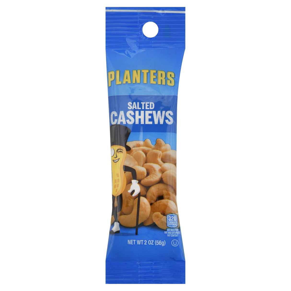 Cashews, Salted, Tubed, Single Serve, 2 Ounce,3 - 15 COUNT