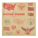 Food Wrap & Basket Liners, RW Base 12 x 12 Inch, Greaseproof Paper, Kraft, Born in the USA Print,2000 - 1 COUNT