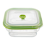 Containers, Food Storage, Fresh Hero 37 Ounce, Airtight Collapsible, Green, Silicone, 7 x 7 x 3 Inch, includes Vented Lid,20 - 1 EACH