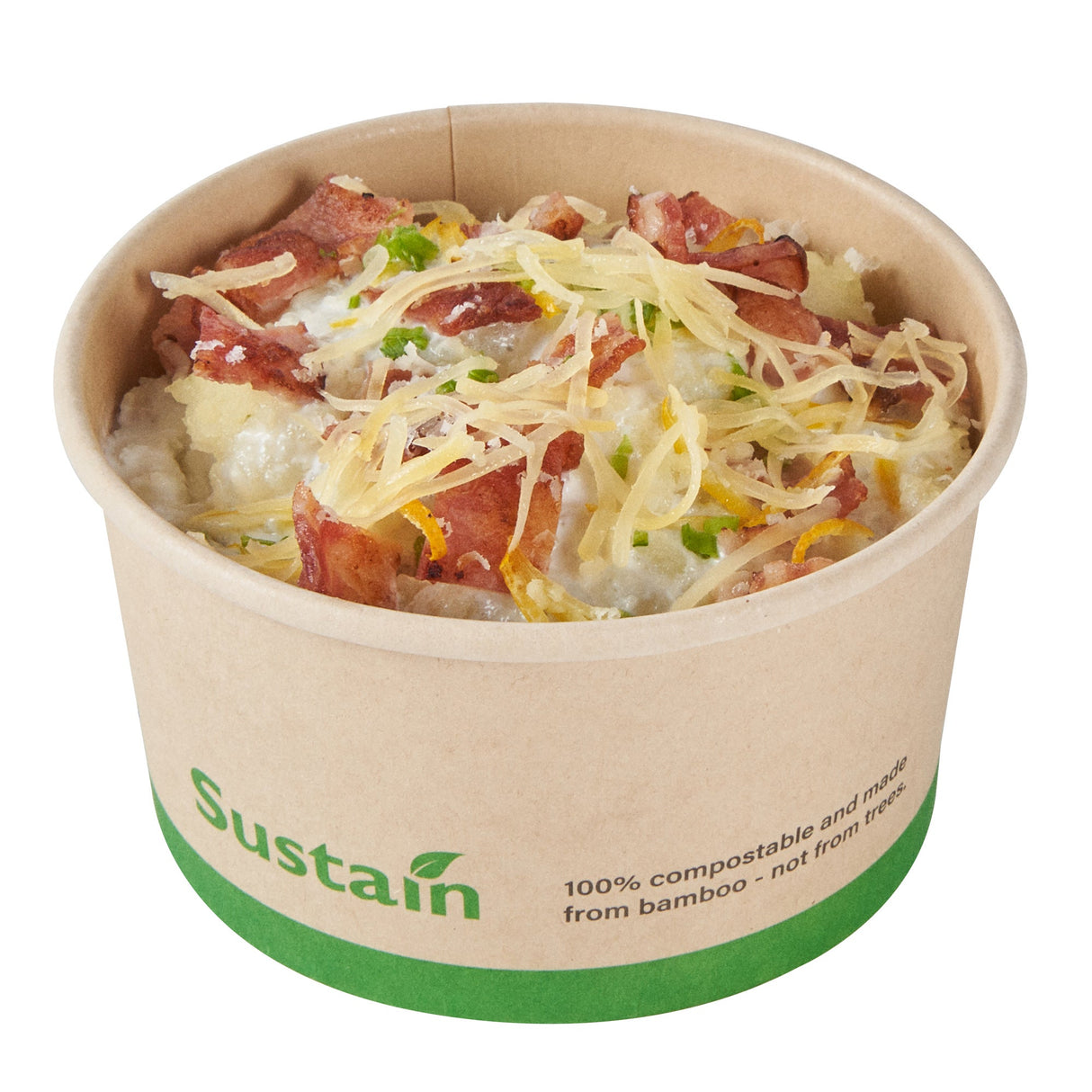 Cups, To-Go, Sustain 8 Ounce, PLA-Lined Bamboo Paper, Round, 3.75 x 3.75 x 2.25 Inch,4 - 50 COUNT