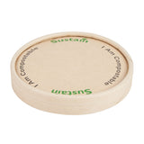 Lids, Sustain, PLA-Lined Bamboo Paper, Round, for 8 Ounce To-Go Cups,4 - 50 COUNT