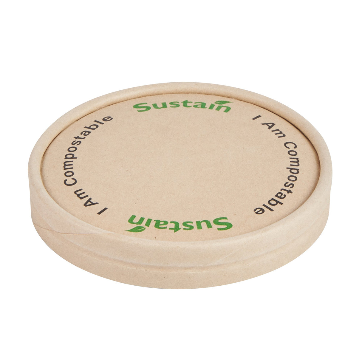 Lids, Sustain, PLA-Lined Bamboo Paper, Round, for 5 Ounce To-Go Cups,4 - 50 COUNT