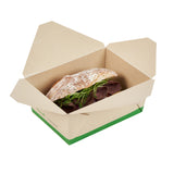 Containers, Take-Out, Sustain 98 Ounce, PLA-Lined Bamboo Paper, Clear, 8.50 x 6.25 x 3.50 Inch, #4, Rectangular,4 - 50 COUNT