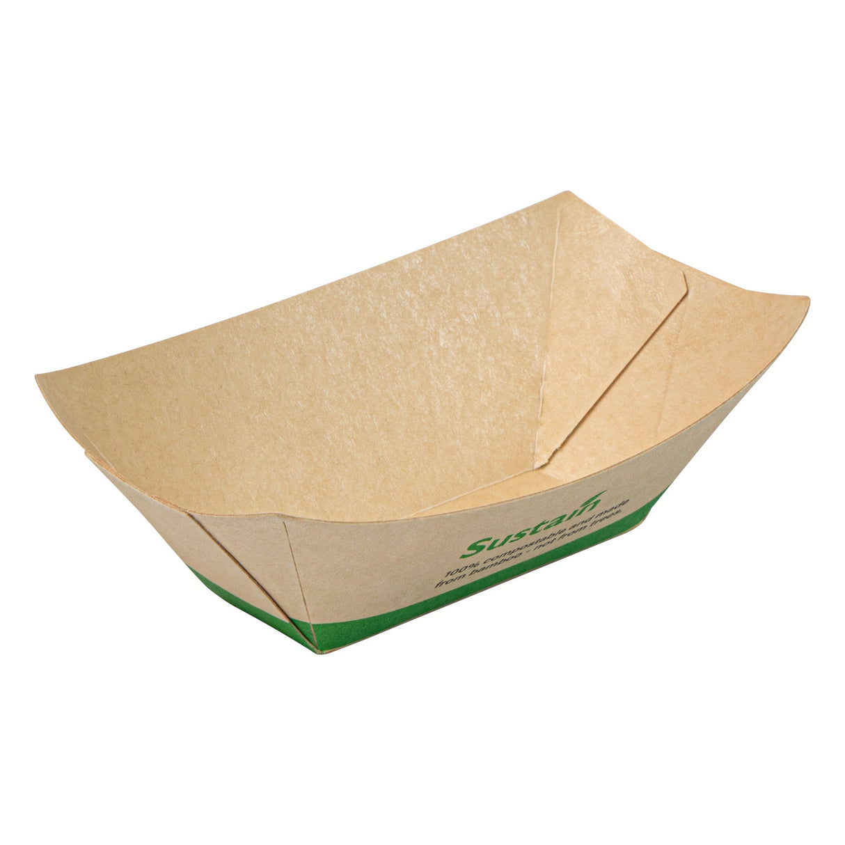 Boats, Sustain 2 Ounce, PLA-Lined Bamboo Paper, 2 x 0.75 x 1.25 Inch,8 - 50 COUNT