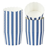 Cups, Baking, 3 Ounce, Paper, Blue Stripe, Scallop, Mini 2.50 x 2.50 x 1.75 Inch, Round,200 - 1 EACH