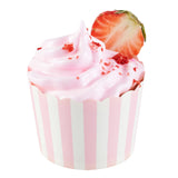 Cups, Baking, 3 Ounce, Paper, Pink Stripe, Scallop, Mini 2.50 x 2.50 x 1.75 Inch, Round,200 - 1 EACH