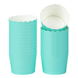 Cups, Baking, 3 Ounce, Paper, Turquoise, Scallop, Mini 2.50 x 2.50 x 1.75 Inch, Round,200 - 1 EACH