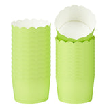 Cups, Baking, 10 Ounce, Paper, Eco Green, Scallop, Jumbo 3.50 x 3.50 x 2.50 Inch, Round,200 - 1 EACH