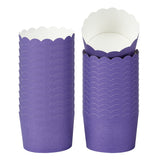 Cups, Baking, 10 Ounce, Paper, Purple, Scallop, Jumbo 3.50 x 3.50 x 2.50 Inch, Round,200 - 1 EACH