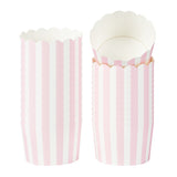 Cups, Baking, 10 Ounce, Paper, Pink Stripe, Scallop, Jumbo 3.50 x 3.50 x 2.50 Inch, Round,200 - 1 EACH