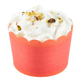 Cups, Baking, 10 Ounce, Paper, Red, Scallop, Jumbo 3.50 x 3.50 x 2.50 Inch, Round,200 - 1 EACH