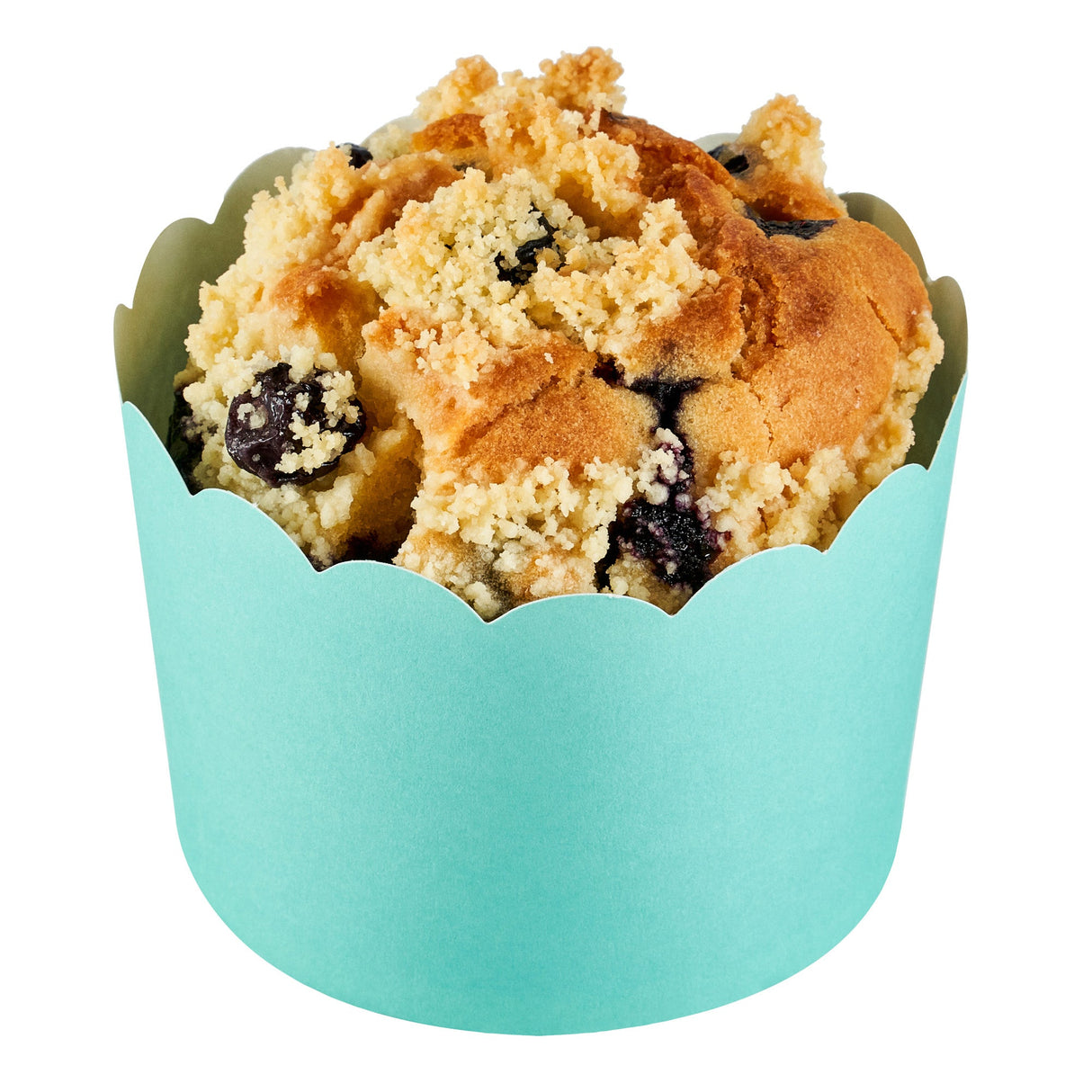 Cups, Baking, 10 Ounce, Paper, Turquoise, Scallop, Jumbo 3.50 x 3.50 x 2.50 Inch, Round,200 - 1 EACH