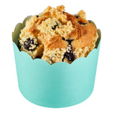 Cups, Baking, 10 Ounce, Paper, Turquoise, Scallop, Jumbo 3.50 x 3.50 x 2.50 Inch, Round,200 - 1 EACH