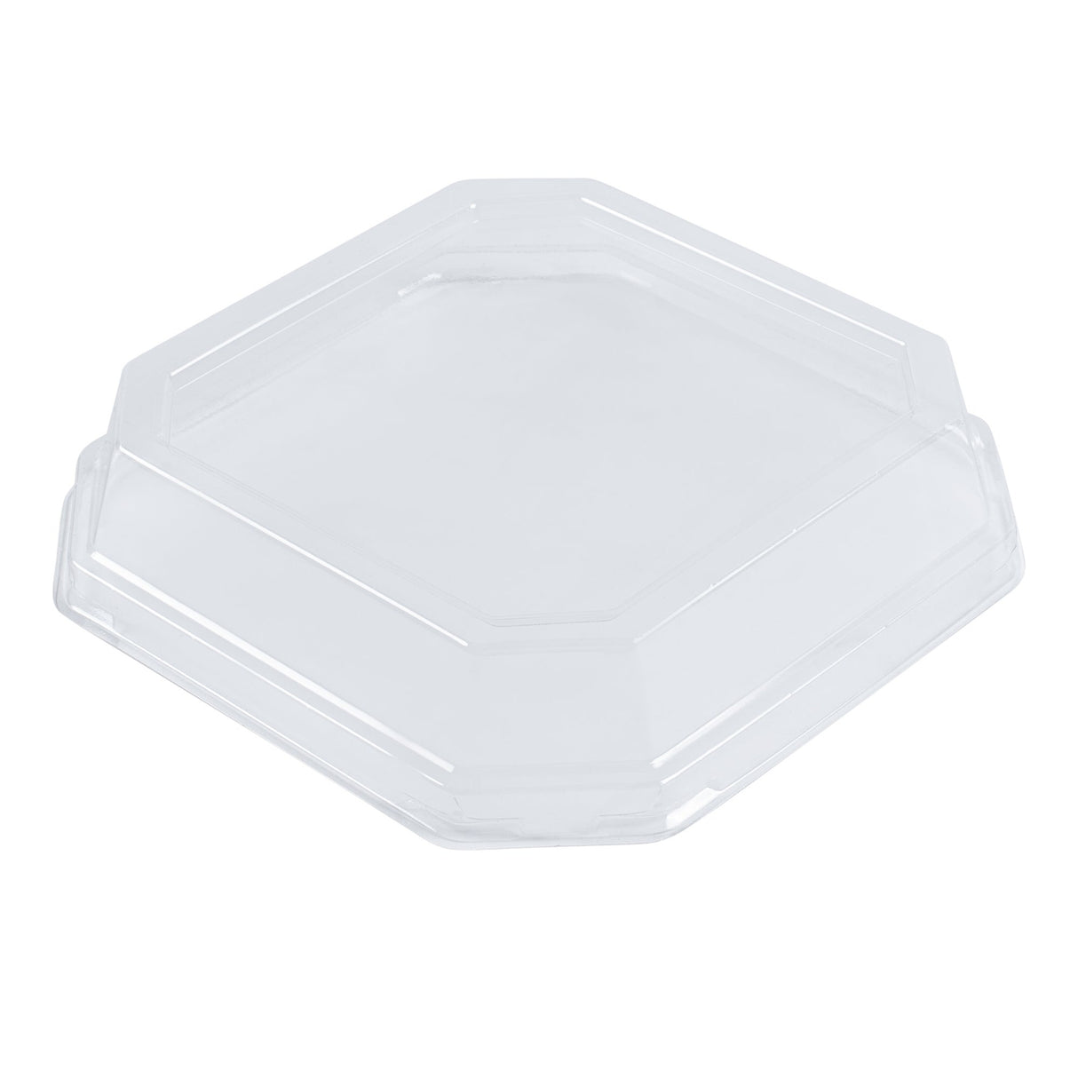Lids, Dome, Sustain, Plastic, Clear, 6.25 x 6.25 x 1.25 Inch, for 22 Ounce Containers, Octagonal, PLA,4 - 25 COUNT