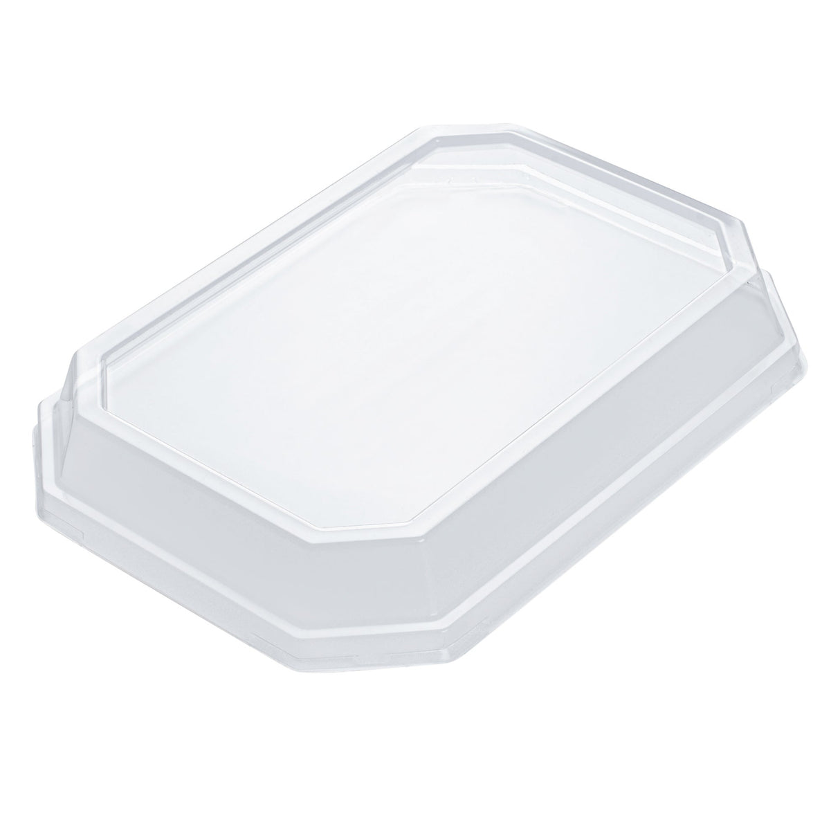 Lids, Dome, Sustain, Plastic, Clear, 9 x 6.25 x 1.25 Inch, for 41 Ounce Containers, Octagonal, PLA,25 - 1 EACH