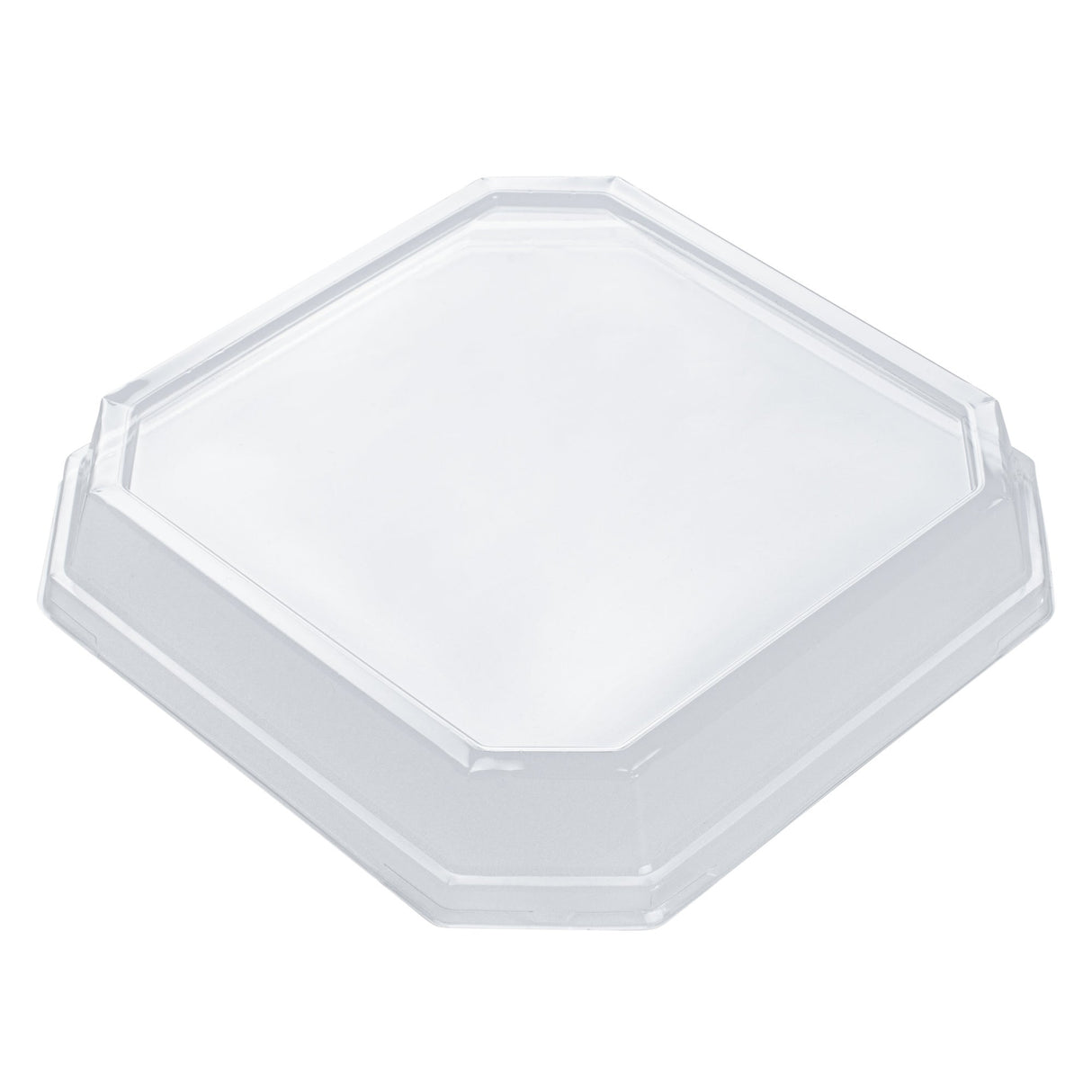 Lids, Dome, Sustain, Plastic, Clear, 7.75 x 7.75 x 1.25 Inch, for 41 Ounce Containers, Octagonal, PLA,4 - 25 COUNT