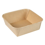 Containers, Sushi, Matsuri Vision 45 Ounce, Paper, Kraft, 7 x 7 x 2.25 Inch, Square,2 - 50 COUNT