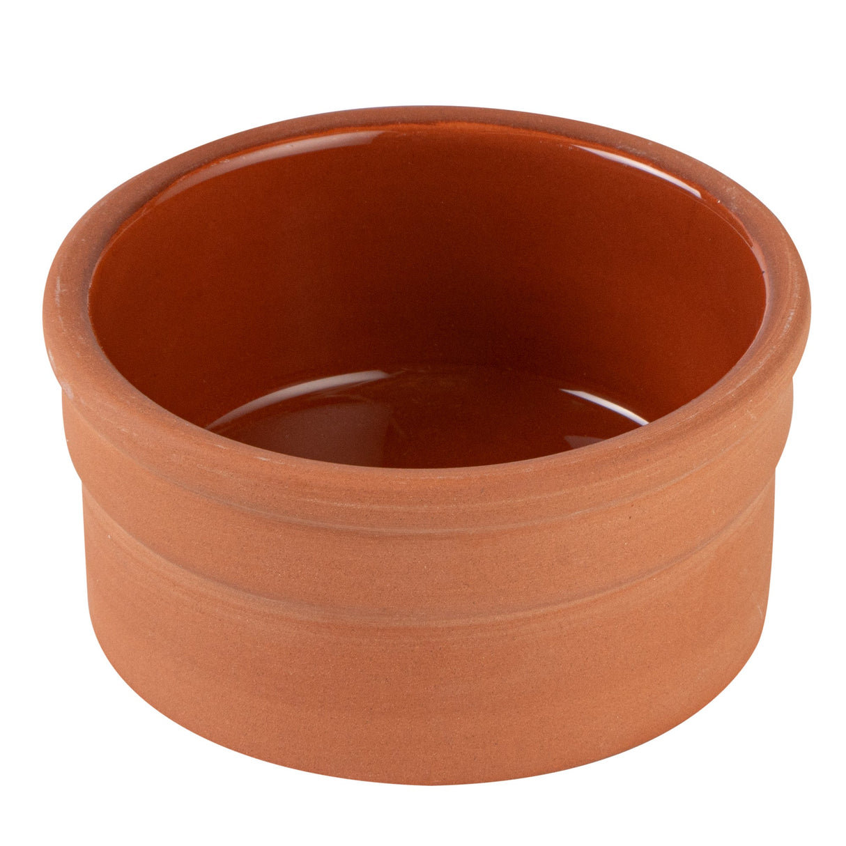 Bowls, Cazuela, Terra Tek 5 Ounce, Terracotta, Brown Glazed Interior, 3.75 x 3.75 x 1.75 Inch, Oven-Safe,2 - 1 EACH