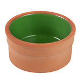 Bowls, Cazuela, Terra Tek 5 Ounce, Terracotta, Green Glazed Interior, 3.75 x 3.75 x 1.75 Inch, Oven-Safe,2 - 5 COUNT