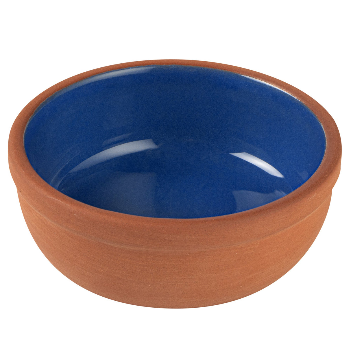 Bowls, Cazuela, Terra Tek 5 Ounce, Terracotta, Blue Glazed Interior, 4 x 4 x 1.50 Inch, Oven-Safe,2 - 5 COUNT