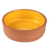 Bowls, Cazuela, Terra Tek 7 Ounce, Terracotta, Yellow Glazed Interior, 4.75 x 4.75 x 1.50 Inch, Oven-Safe,2 - 1 EACH