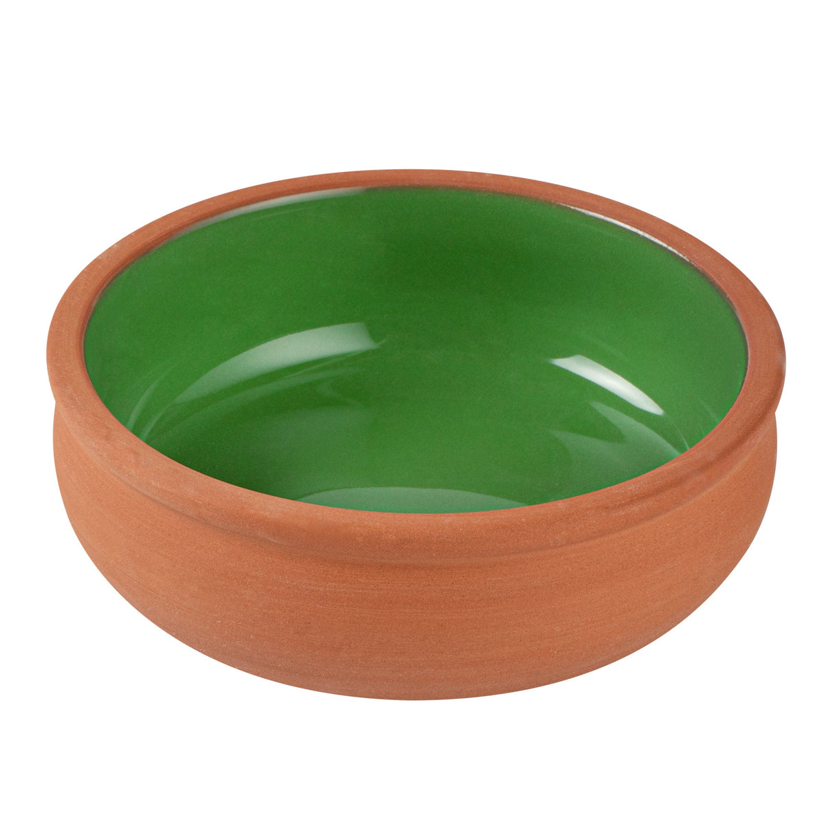 Bowls, Cazuela, Terra Tek 7 Ounce, Terracotta, Green Glazed Interior, 4.50 x 4.50 x 1.50 Inch, Oven-Safe,2 - 1 EACH