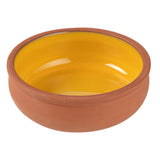 Bowls, Cazuela, Terra Tek 7 Ounce, Terracotta, Yellow Glazed Interior, 4.50 x 4.50 x 1.50 Inch, Oven-Safe,2 - 1 EACH