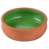 Bowls, Cazuela, Terra Tek 9 Ounce, Terracotta, Green Glazed Interior, 4.75 x 4.75 x 1.50 Inch, Oven-Safe,2 - 1 EACH