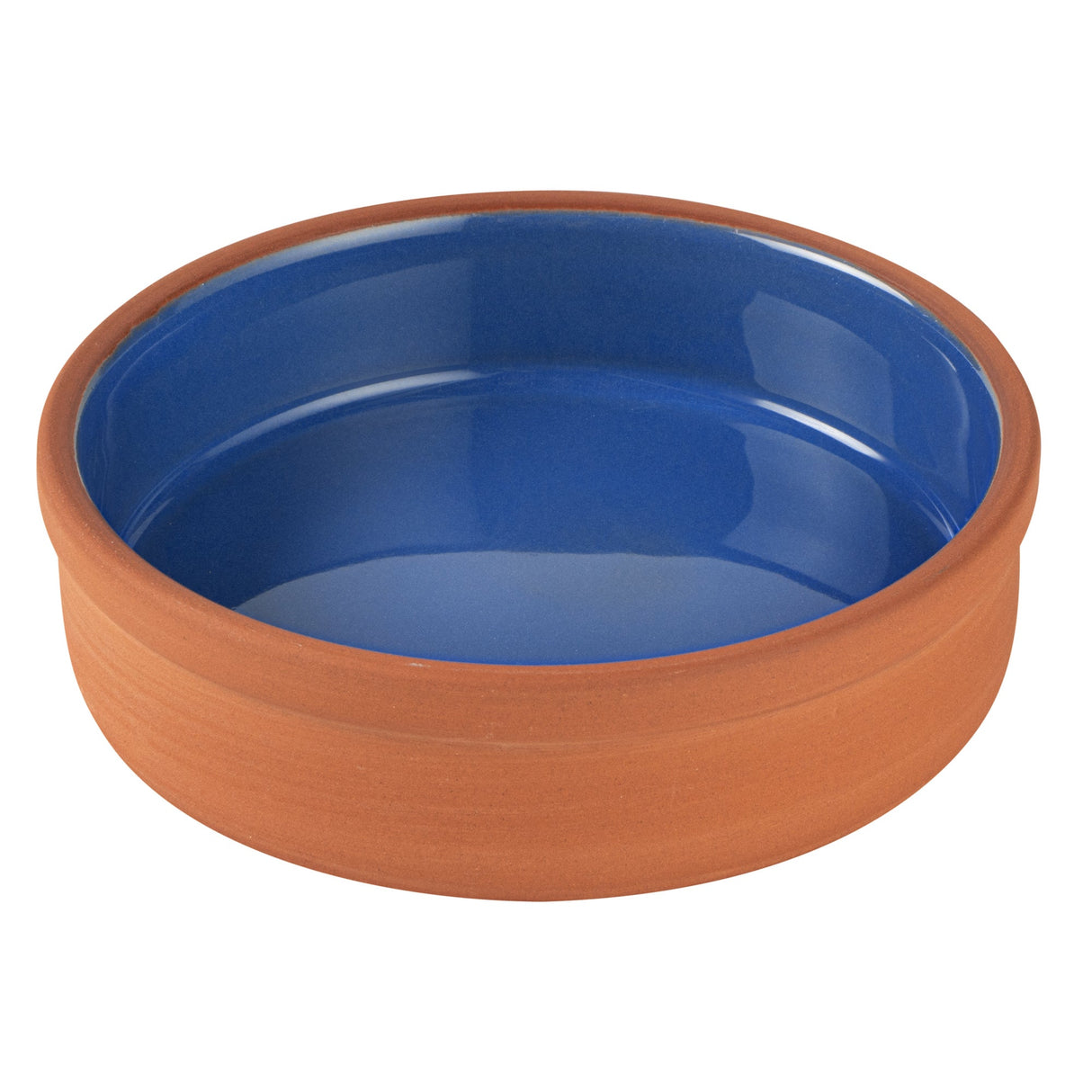 Bowls, Cazuela, Terra Tek 9 Ounce, Terracotta, Blue Glazed Interior, 5 x 5 x 1.25 Inch, Oven-Safe,2 - 1 EACH