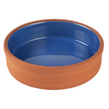 Bowls, Cazuela, Terra Tek 9 Ounce, Terracotta, Blue Glazed Interior, 5 x 5 x 1.25 Inch, Oven-Safe,2 - 1 EACH