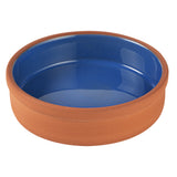Bowls, Cazuela, Terra Tek 9 Ounce, Terracotta, Blue Glazed Interior, 5 x 5 x 1.25 Inch, Oven-Safe,2 - 5 COUNT