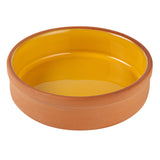 Bowls, Cazuela, Terra Tek 9 Ounce, Terracotta, Yellow Glazed Interior, 5 x 5 x 1.25 Inch, Oven-Safe,2 - 1 EACH
