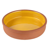 Bowls, Cazuela, Terra Tek 15 Ounce, Terracotta, Yellow Glazed Interior, 6.25 x 6.25 x 1.50 Inch, Oven-Safe,2 - 5 COUNT