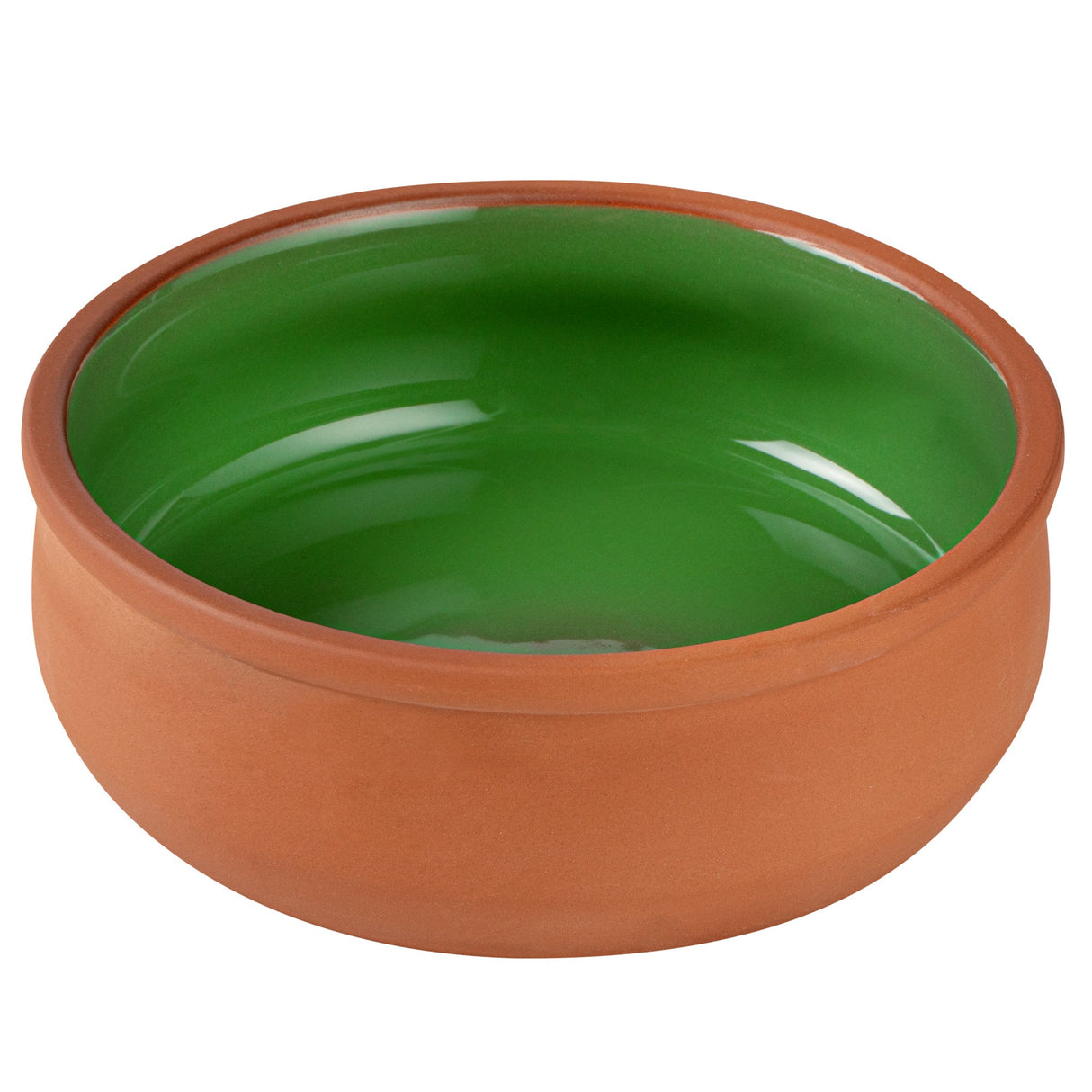 Bowls, Cazuela, Terra Tek 17 Ounce, Terracotta, Green Glazed Interior, 5.75 x 5.75 x 2 Inch, Oven-Safe,2 - 5 COUNT