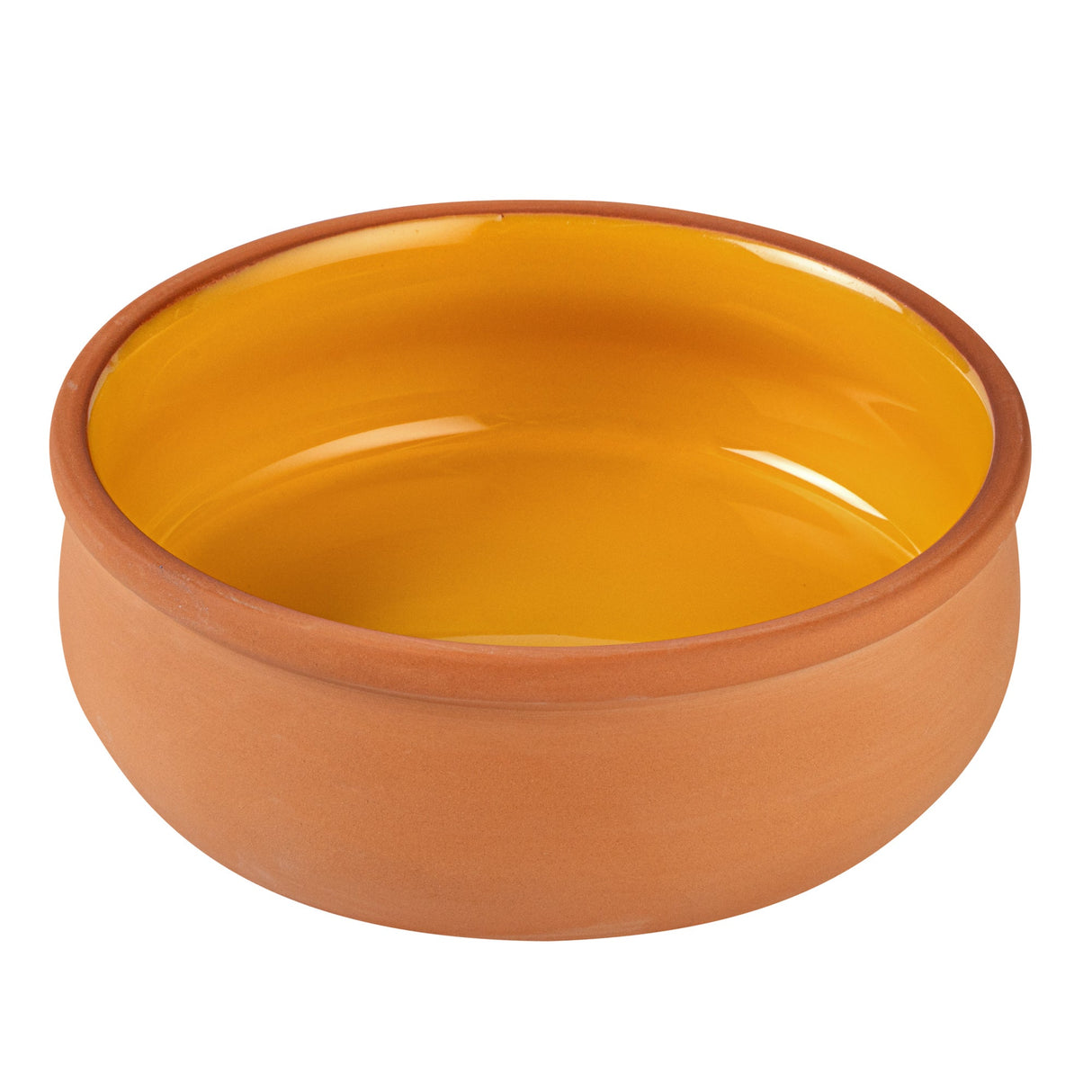 Bowls, Cazuela, Terra Tek 17 Ounce, Terracotta, Yellow Glazed Interior, 5.75 x 5.75 x 2 Inch, Oven-Safe,2 - 5 COUNT