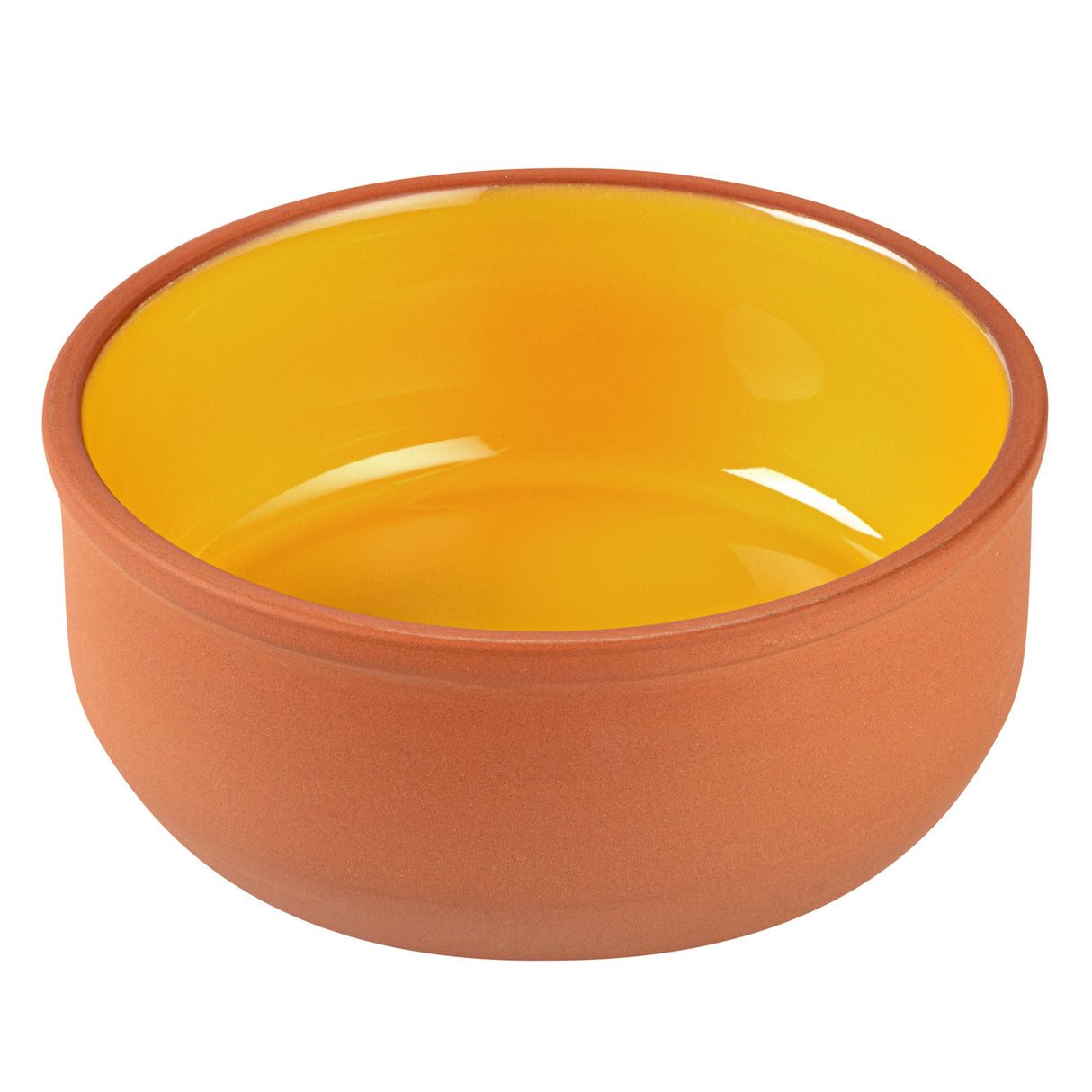 Bowls, Cazuela, Terra Tek 27 Ounce, Terracotta, Yellow Glazed Interior, 6.25 x 6.25 x 2.50 Inch, Oven-Safe,2 - 5 COUNT