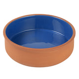 Bowls, Cazuela, Terra Tek 34 Ounce, Terracotta, Blue Glazed Interior, 7.50 x 7.50 x 2.25 Inch, Oven-Safe,2 - 5 COUNT
