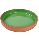 Bowls, Cazuela, Terra Tek 34 Ounce, Terracotta, Green Glazed Interior, 9.25 x 9.25 x 1.50 Inch, Oven-Safe,2 - 1 EACH