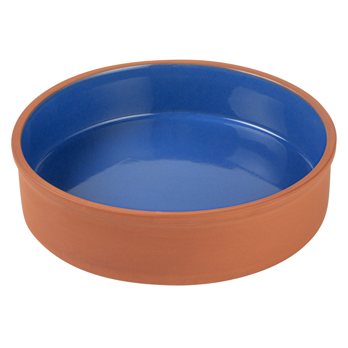 Bowls, Cazuela, Terra Tek 51 Ounce, Terracotta, Blue Glazed Interior, 9 x 9 x 2.25 Inch, Oven-Safe,2 - 1 EACH