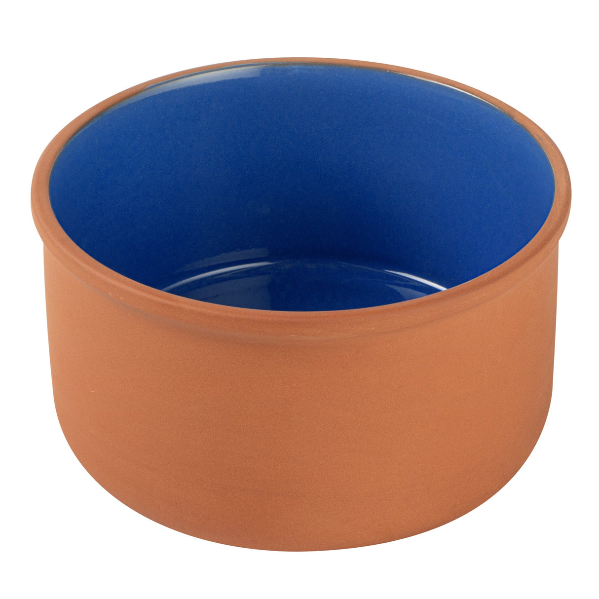 Bowls, Cazuela, Terra Tek 68 Ounce, Terracotta, Blue Glazed Interior, 7.50 x 7.50 x 4 Inch, Oven-Safe,2 - 1 EACH