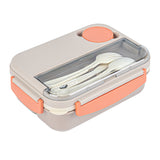 Box, Lunch, Bento Tek 44 Ounce, Microwave-Safe, Brown & Orange, Includes Utensils, 9 x 6.50 x 3.25 Inch,1 - 8 PIECE