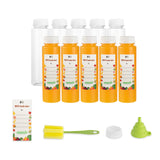 Bottles, Juice, Bottle Tek 8 Ounce, Plastic, Clear, Round, Includes Funnel/Cleaning Brush/10 Lab,1 - 12 PIECE