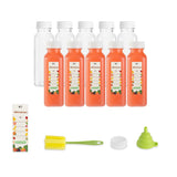 Bottles, Juice, Bottle Tek 12 Ounce, Plastic, Clear, Square, Includes Funnel/Cleaning Brush/10 Lab,1 - 12 PIECE