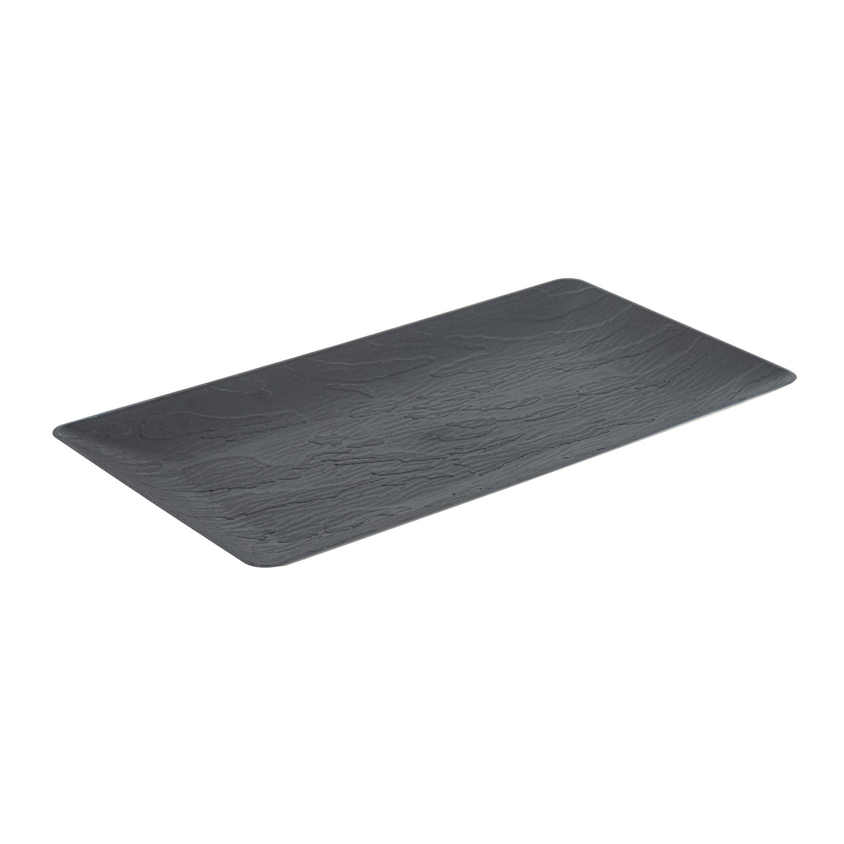 Plates, Maxi Serve 17 x 9 Inch, Plastic, Matte Black, Rectangular,25 - 1 EACH