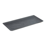 Plates, Maxi Serve 14.25 x 6.25 Inch, Plastic, Matte Black, Rectangular,25 - 1 EACH