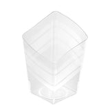 Cups, Incline, Mini Serve 3 Ounce, Plastic, Clear with Frosted Stripes, Round, 2 x 2 x 3 Inch,4 - 25 COUNT