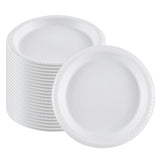 Plates, RW Base 9 x 9 x 0.75 Inch, Microwavable Plastic, White, Round,2 - 50 COUNT